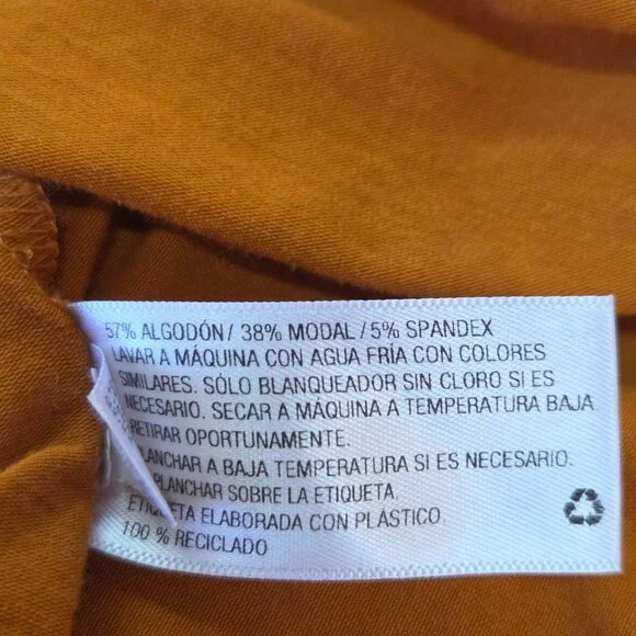 Ava & Viv Orange Long Sleeve Scoop Neck Shirt Womens Plus Size 2X - Picture 13 of 14